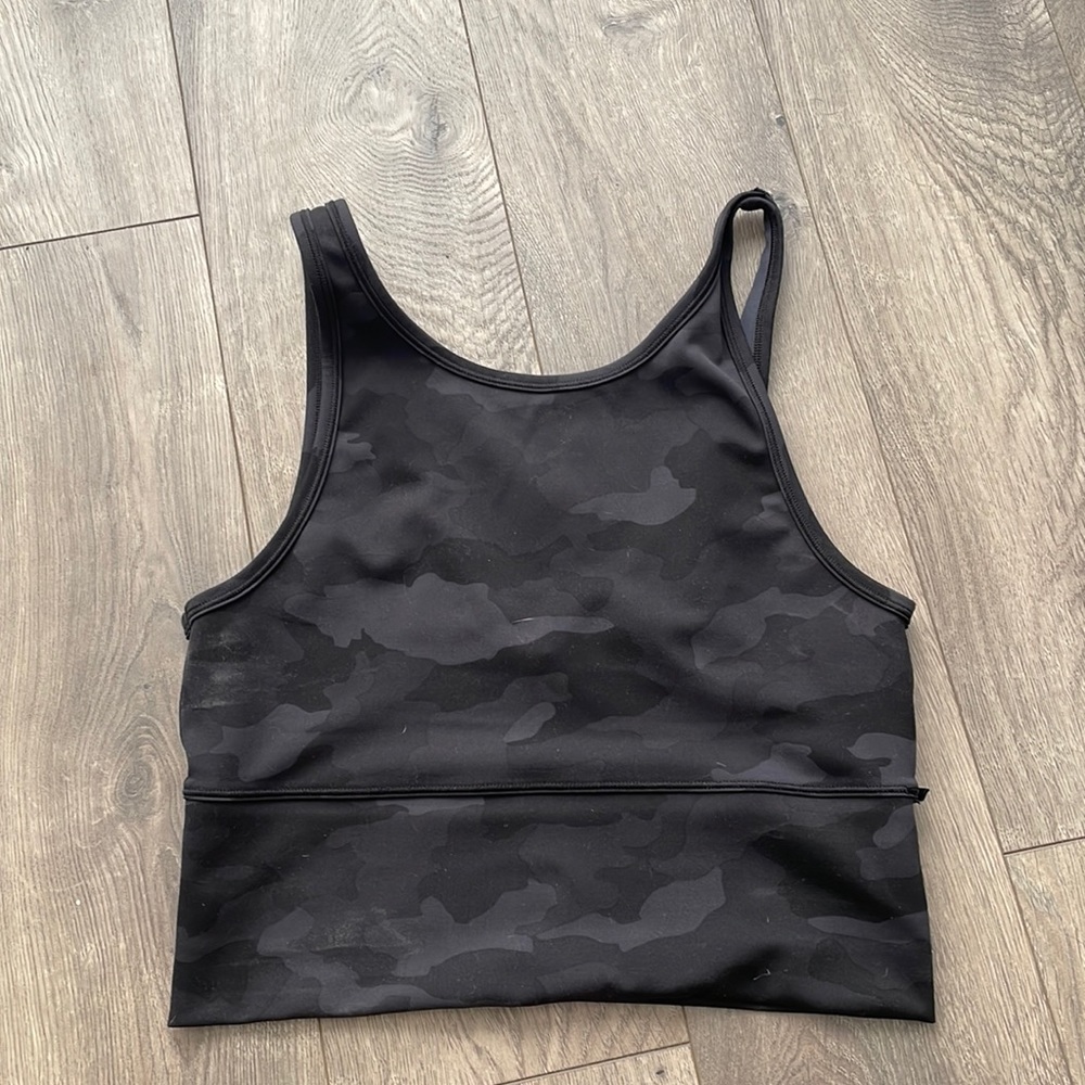 Camo lululemon crop top bra